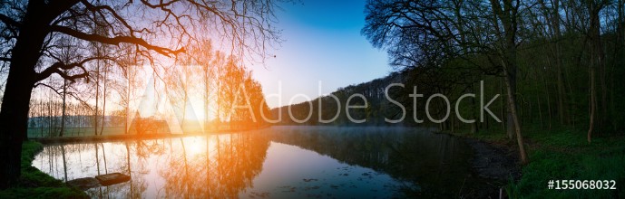 Bild på Forest Lake at sunrise in the early morning